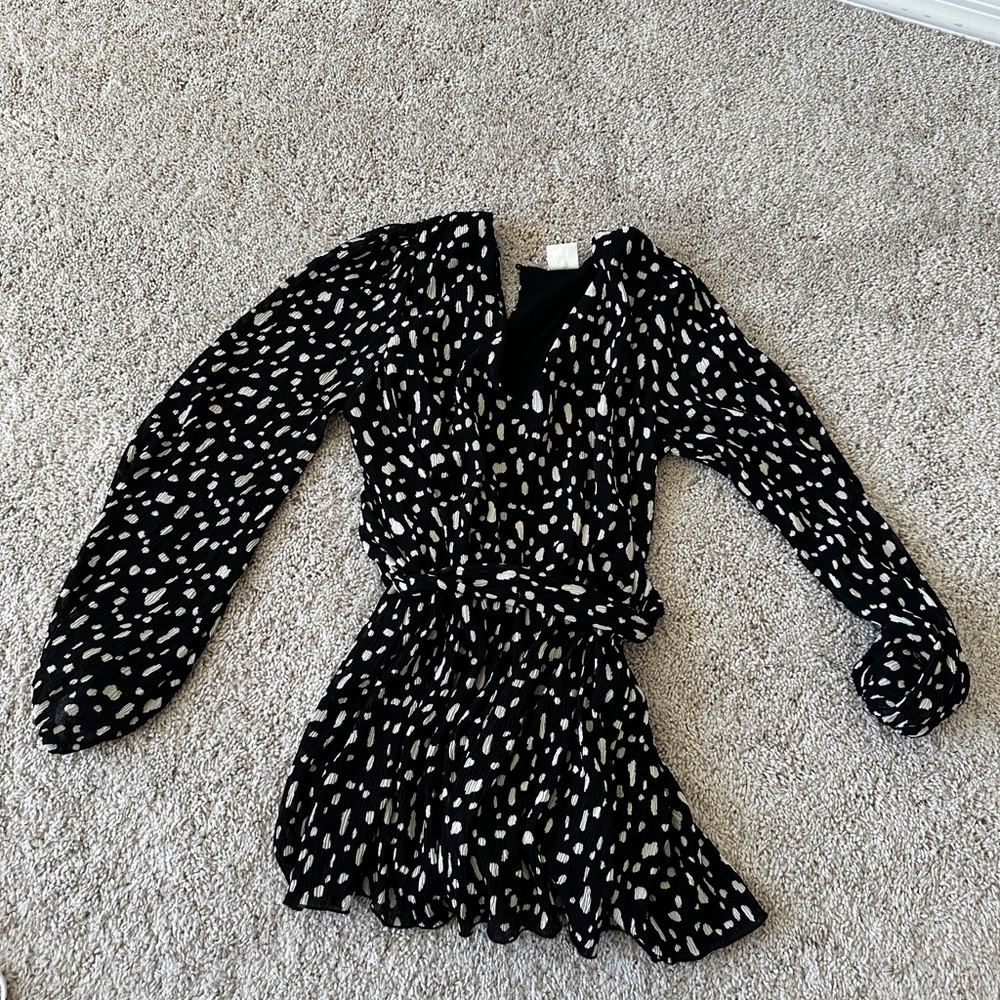 By Together Black and White Patterned Jumpsuit